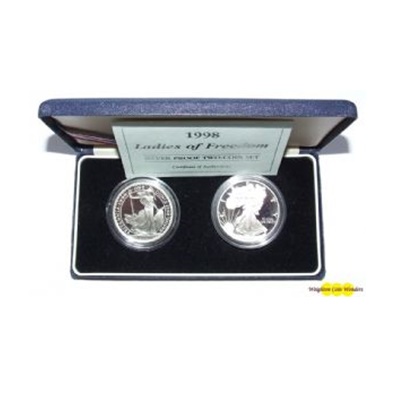 1998 Silver Proof Two-Coin Set - Ladies of Freedom